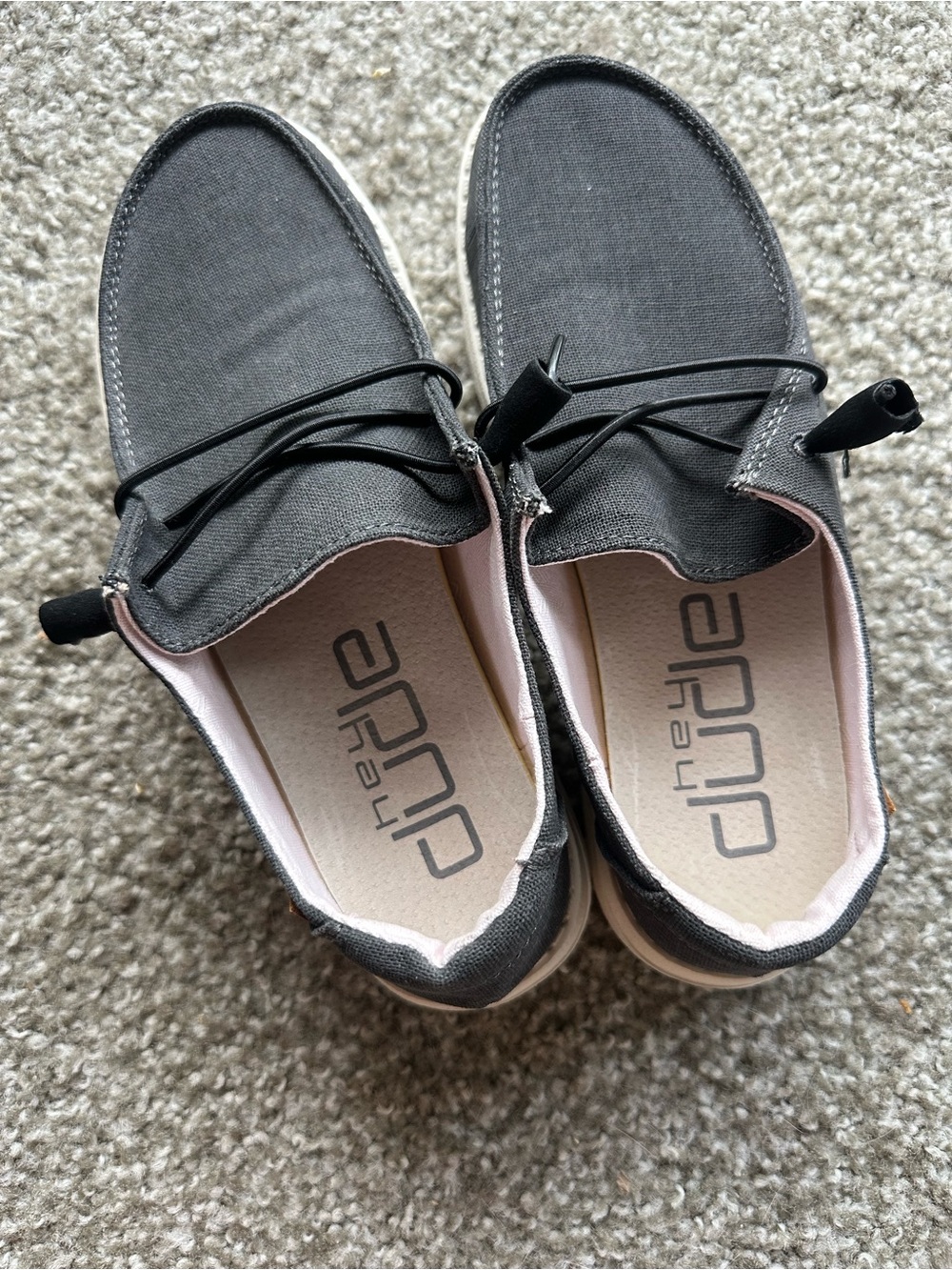 Hey Dude Chambray off Black Wendy slip on shoes